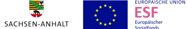 Logos von Sachsen-Anhalt, EU und ESF